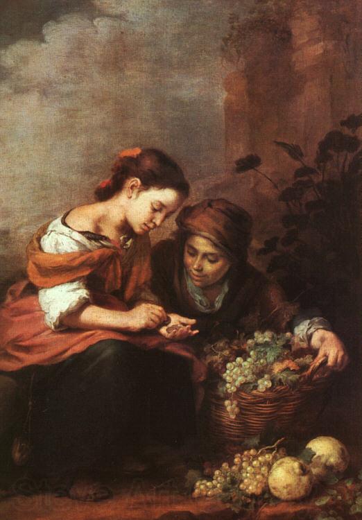 Bartolome Esteban Murillo Girls Selling Fruit